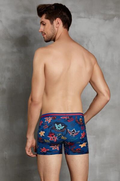 Doreanse Чоловічі модні різнокольорові боксери з принтом і мішечками, звичайна довжина штанин, 1898