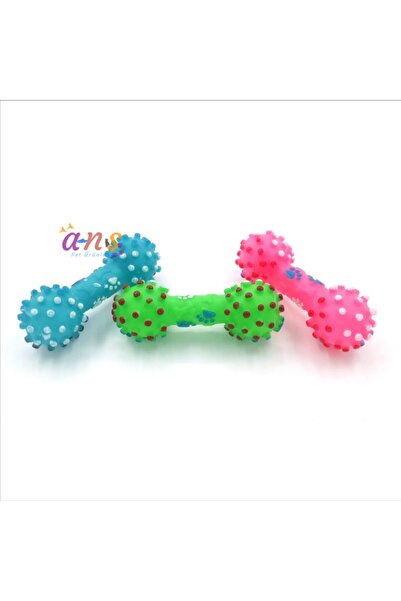 Ans Top Desenli Dumbell Öten Köpek Oyuncağı