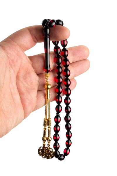 OTTOTESBİH Rozariu cadou, rozariu cadou pentru iubit, rozariu din chihlimbar roșu