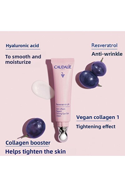 Caudalie Anti-Aging Eye Contour Reducing Puffiness and Firming Resveratrol-Li...