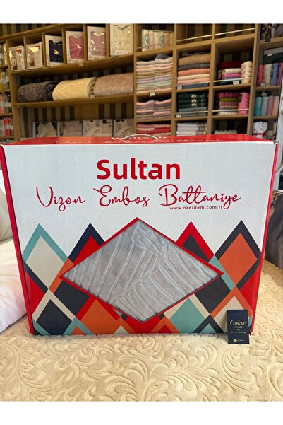 GÖKSE HOME بطانية باديساه مزدوجة مطرزة – نسيج سميك ودافئ وناعم