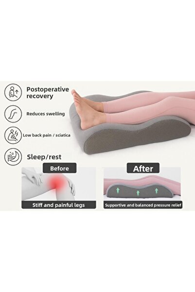 SANALTİCARETİM Visco Leg Support and Pillow |   Ergonomic Orthopedic Elevating Foot Knee Calf Support Cushion