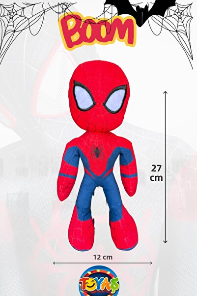 Toyaş Marvel Licensed Spider-Man Figure Plush Spider-Man Toy Sleeping Playmate 28 cm