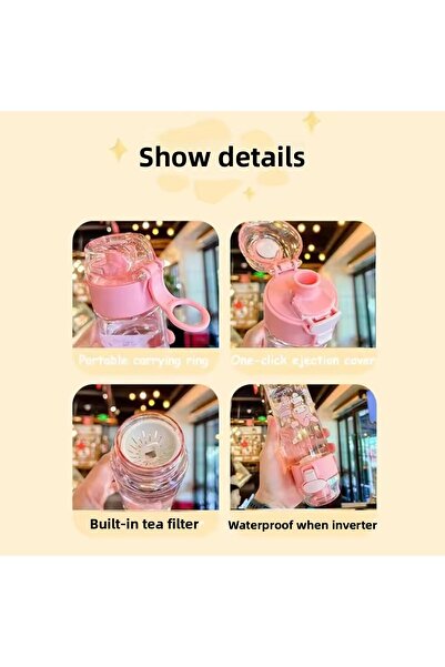 synshop My Melody Melodi 550ml Water Bottle Flask Tea Liter Bpa Free Harmless to Health Heat Resistant