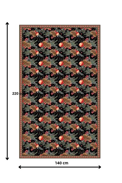 MODAFABRİK Christmas Rosehip Patterned 135X220 Tablecloth