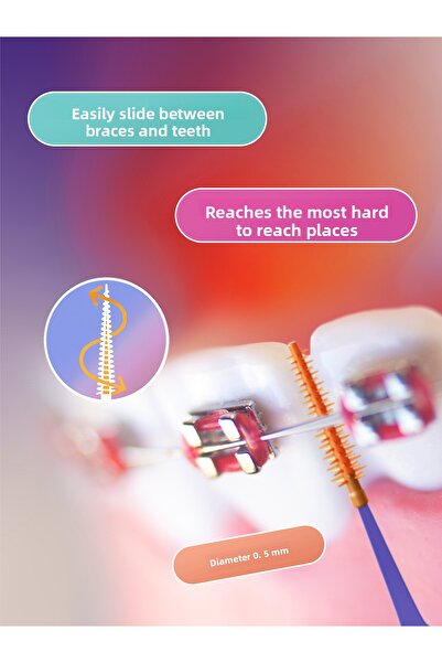 Splat Smilex Ortho Mint Flavored - 0.5mm S Size Elastic Tip Interdental Brush