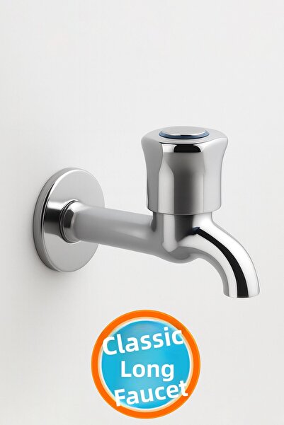 NZB Long Faucet Classic Brass Body Leak-Proof Metal Durable Sink Tap Chrome R...