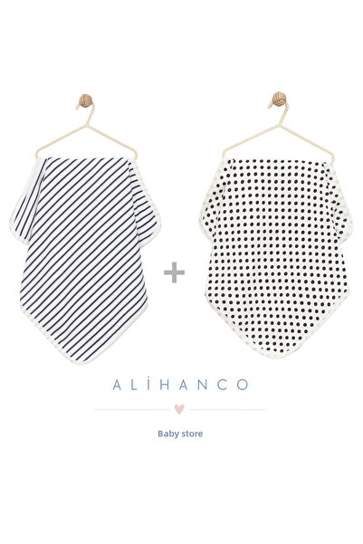 Alihan بطانية أطفال قطن 100% مكونة من قطعتين مقاس 90 × 90 سم