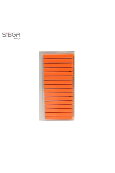 sibga tasarım شريط رفيع باللون البرتقالي النيون 320 ورقة ملونة شفافة Postit Post-it Post It. علامة كتاب، علامة مرجعية، ملصق ملاحظات