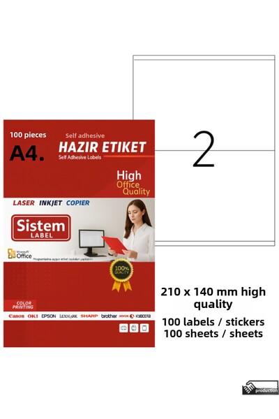 Sistem Label Etichetă autoadezivă A4 pentru laser 210x140mm