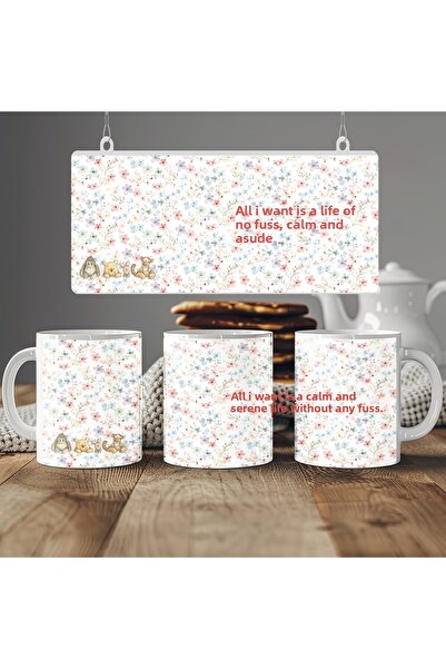 Beramussa Winnie the Pooh Design Floral Peaceful Theme Mug – Calm, Serenity, ...