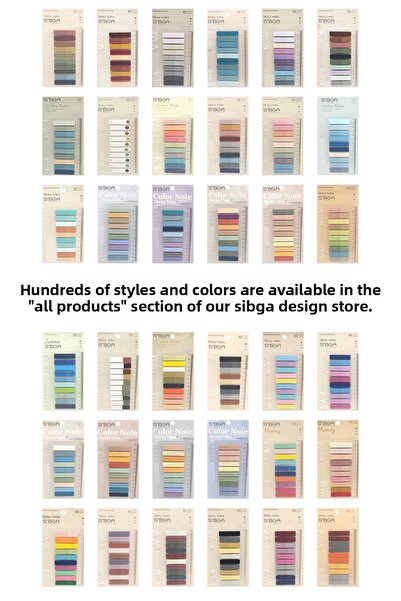 sibga tasarım Premium Long Strip Transparent Color Postit Post-It Post It. Book Marker Bookmark Post-It 160 Sheets