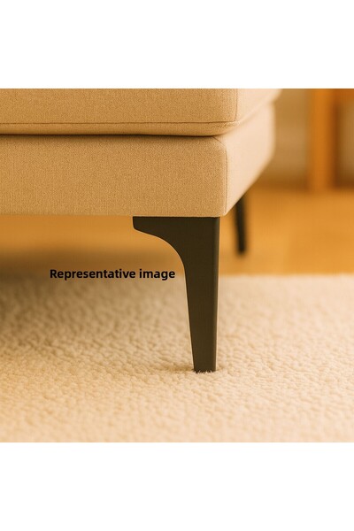 Badem10 Decor 17 cm Negru 4 buc. Set picioare de mobilier din metal 4 buc. Design modern pentru canapea, masă de cafea, masă, unitate TV