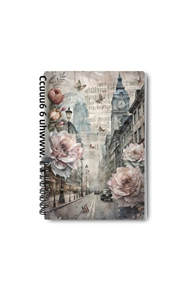 qoeuyl boutique مجموعة دفاتر ملاحظات مربعة الشكل بتصميم لندن، مقاس A5، مكونة من 4 قطع، تذكارية، للذكريات، للمدرسة