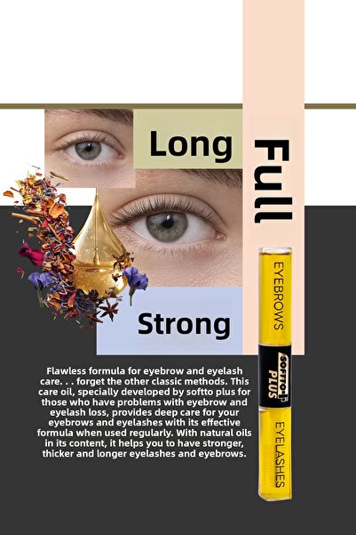 Softto Plus Natural and Nourishing Eyebrow Eyelash Care Serum 20 Ml