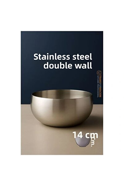 shopwave Double Wall Bowl - Inox Steel Bowl 14 cm
