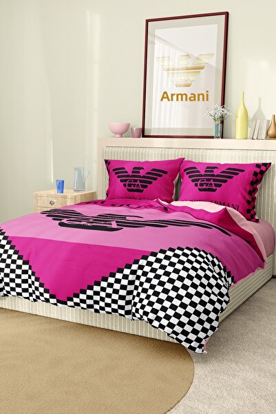 Marcalanya طقم غطاء لحاف من نسيج الساتان القطني مزدوج مقاس 6 قطع طباعة رقمية ...