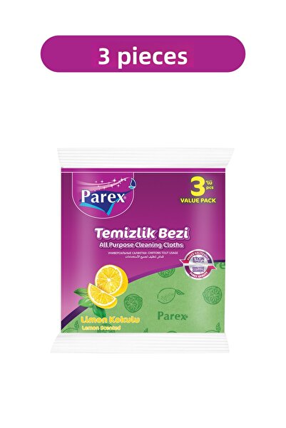Parex Pachet triplu de cârpă de curățare cu parfum de lămâie