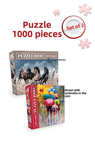 Neverland 2 PIECES 1000 PIECES PUZZLE - PARASOLS and HORDS