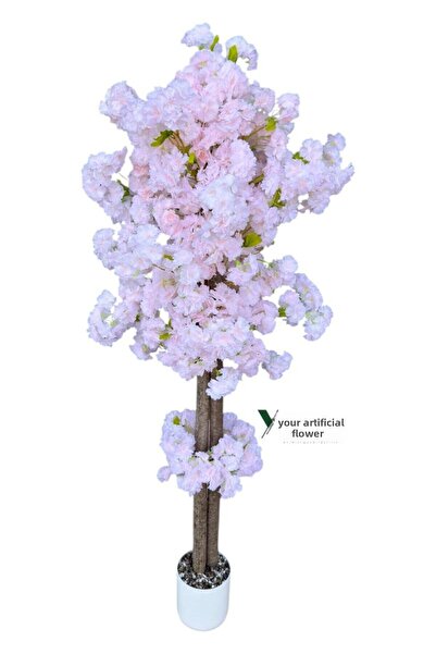 YAPAY ÇİÇEKÇİNİZ Λευκό χρώμα μπλε κοβαλτίου ιντσών 150 εκατοστά Τεχνητό ξύλο άνοιξης με πυκνά φύλλα