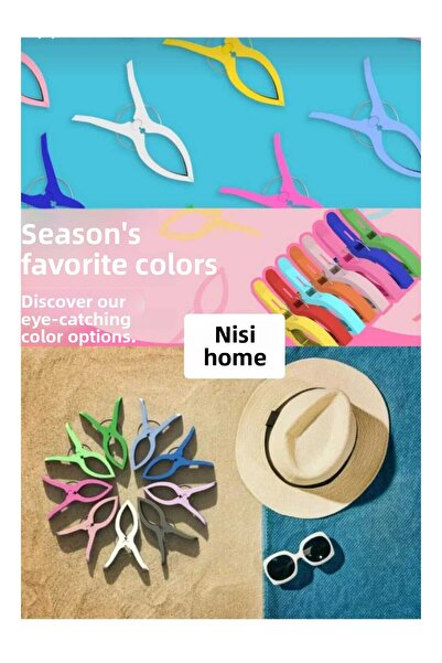 ÇEÇEN HOME (قطعة واحدة) مشبك مناشف كبير للشاطئ (14 سم)