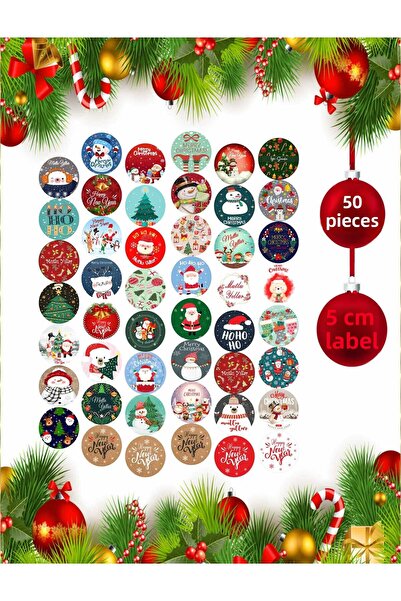 fırsatlar diyarı Etichetă de ambalare pentru cadouri de Anul Nou - Autocolant...