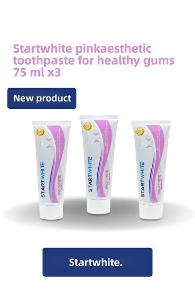 STARTWHITE Pinkaesthetic Toothpaste for Healthy Gums 75 ml X 3 Pieces