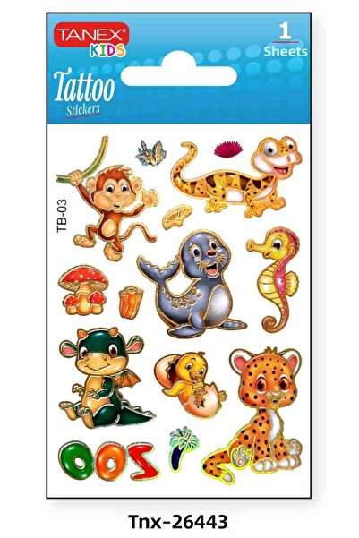 Tanex ملصق سفاري ميني تاتو مقاس 7.5×10.5 ملم TNX-26443