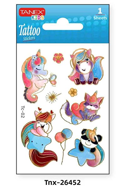 Tanex ملصق وشم صغير مبهج مقاس 7.5×10.5 ملم TNX-26452