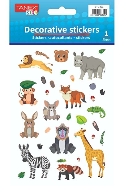 Tanex ملصق حيوانات السفاري المطلي STL-103