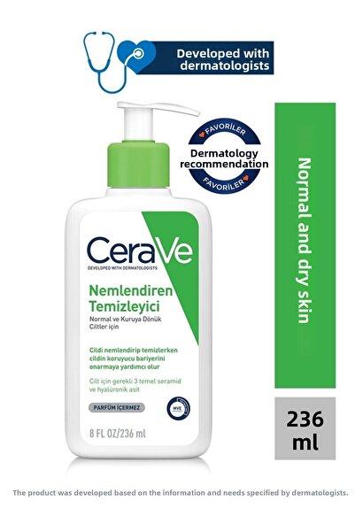 CeraVe 236 Ml Moisturizing Non-Foaming Lotion Cleanser - Suitable for Normal ...