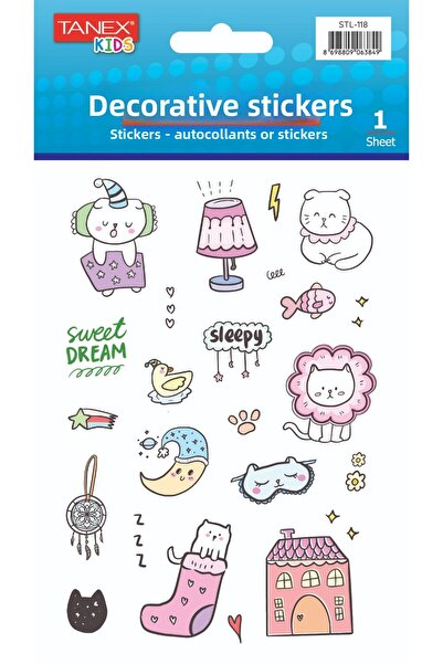 Tanex ملصق لطيف على شكل قطة مطلية بالورنيش STL-118