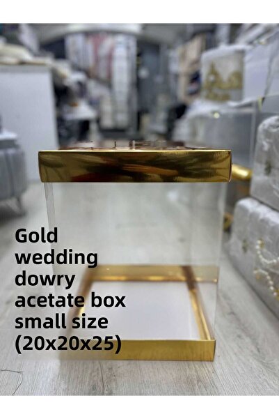 Üstünel Tekstil Dowery Box, Acetate Box, Small Size, Double Lid Acetate Box (1 Piece)
