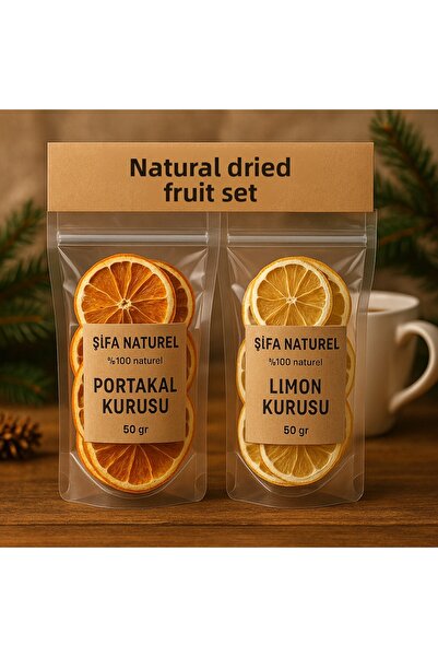 Velit Şemin Şifa Naturel مجموعة الفواكه المجففة الطبيعية من شيفا (برتقال وليم...