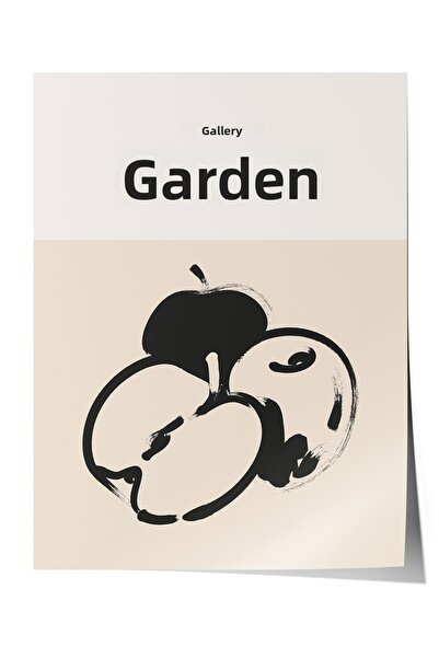 Zestia Αφίσα χωρίς πλαίσιο, Galerie Jardin - Σκίτσο μήλου, Αφίσα διακόσμησης ...