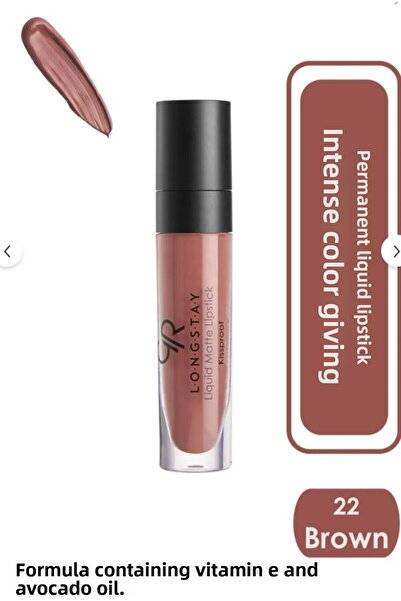 Golden Rose رقم: 22 أحمر شفاه سائل مطفي طويل الأمد