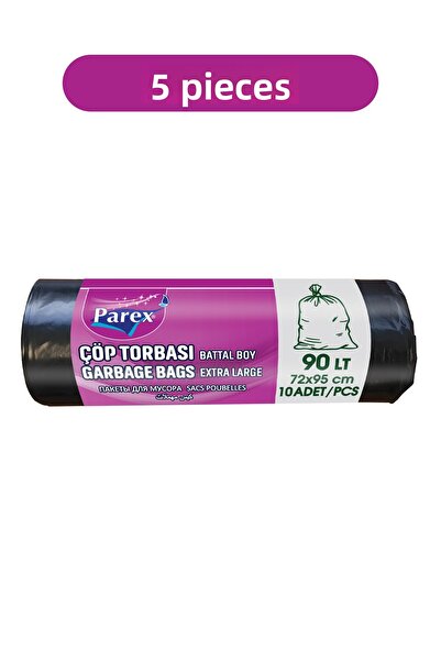 Parex Professional 10-Pack Garbage Bags Extra Large Size 72 X 95 cm Five-Pack