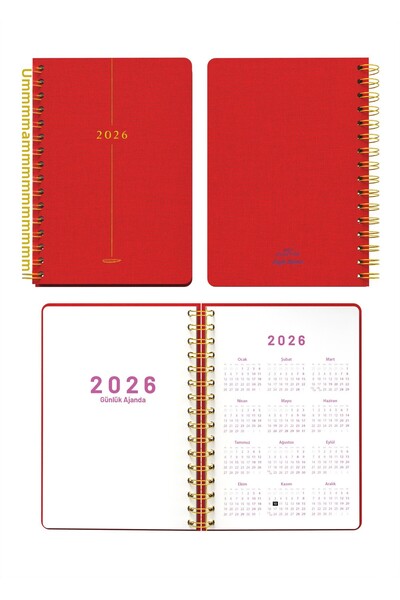 Meli Melek Melimelek 2026 Red Agenda (Cloth Bound) - Ceyda Düvenci