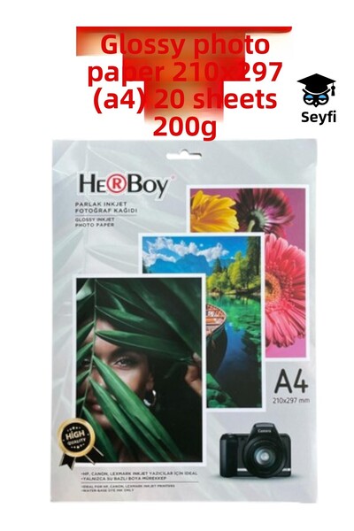 SEYFİKİRTASİYE 200 جرام ورق صور لامع 210x297 (A4) 20 قطعة