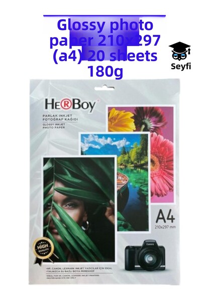 SEYFİKİRTASİYE 180 g Glossy Photo Paper 210X297 (A4) 20 Pieces