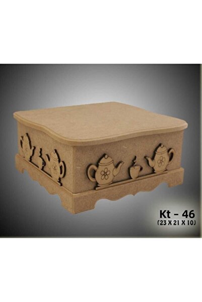 Home إبريق شاي خشبي قابل للطلاء، صندوق منظم متعدد الأغراض، مجوهرات، مكياج، إك...