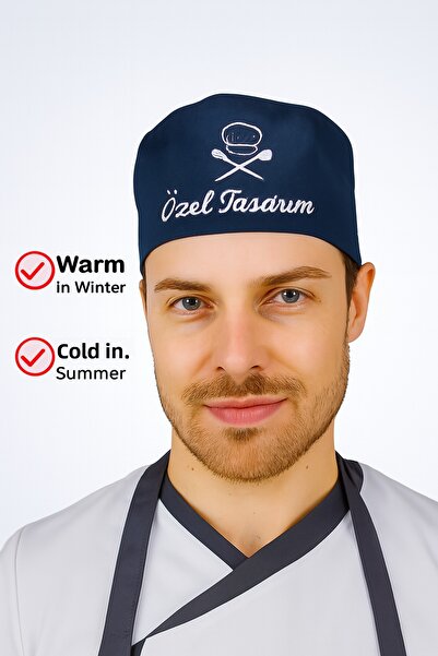 Mutfakta Moda Professional Chef Hat / Anthracite Cook Chef Hat / Special Design Hat