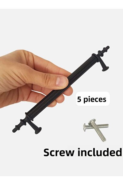 ÇEÇEN HOME 5 τεμάχια Μαύρη πλαστική λαβή ντουλαπιού συρταριού Μαύρη πλαστική ...