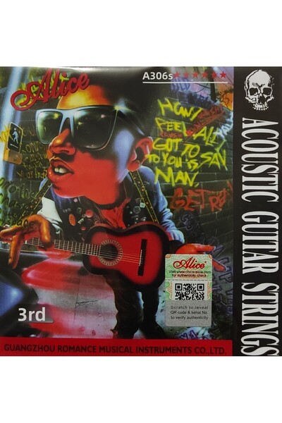 Alice Coarda stângă pentru chitară acustică A306Xl-3 - Coarda simplă 0,23W în...