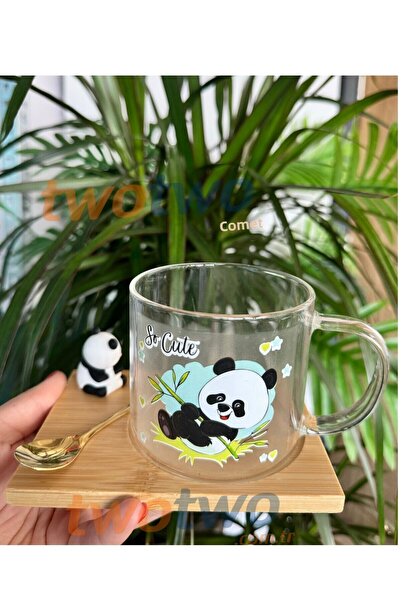 Two Two كوب زجاجي على شكل باندا