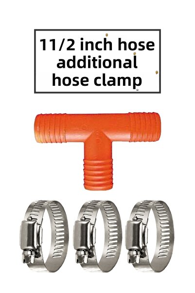 Trendhouse Atașament pentru furtun tip T de 11/2 inch și 3 cleme