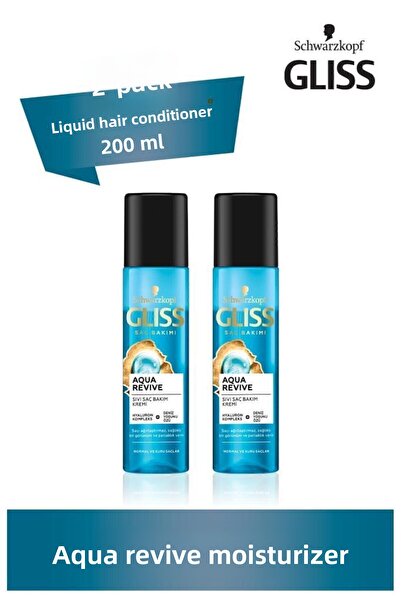 Gliss Aqua Revive 200 ml x 2 Pieces - Moisturizing Conditioner with Hyaluron ...