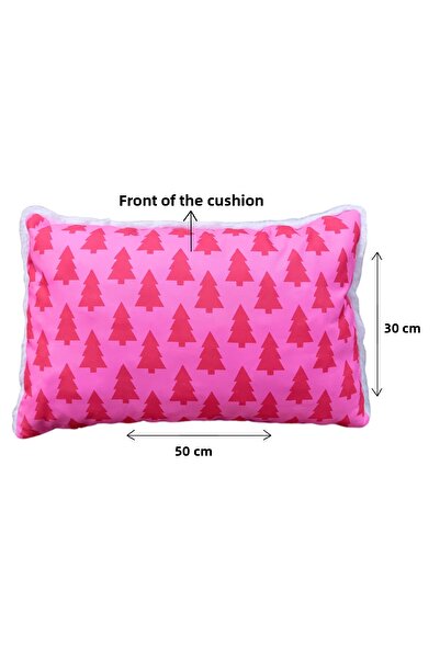 Alacastore Husă de pernă de Anul Nou, cu model de copac de pin în față și plu...