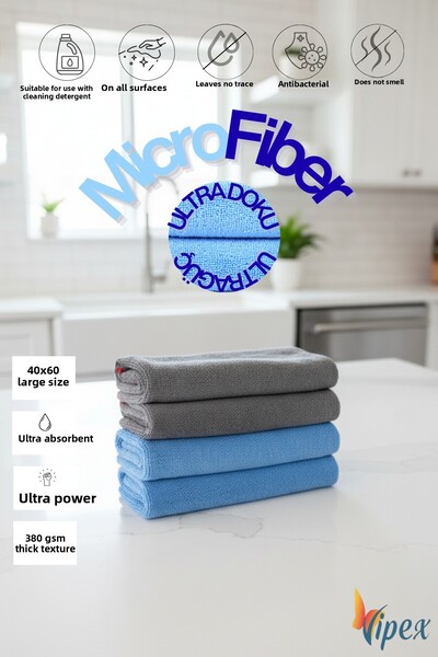 VİPEX 4 bucăți cârpă de curățare din microfibră Legend Cleaning 40x60 380 GSM