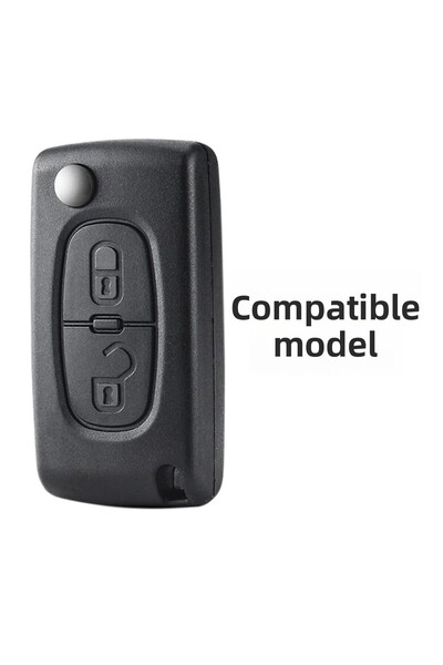 Luxe Aksesuarr Pentru Peugeot Partner-307-207-308-5008 Citroen Berlingo-c2-c3-c4 Husa de protectie cheie din silicon cu 2 butoane
